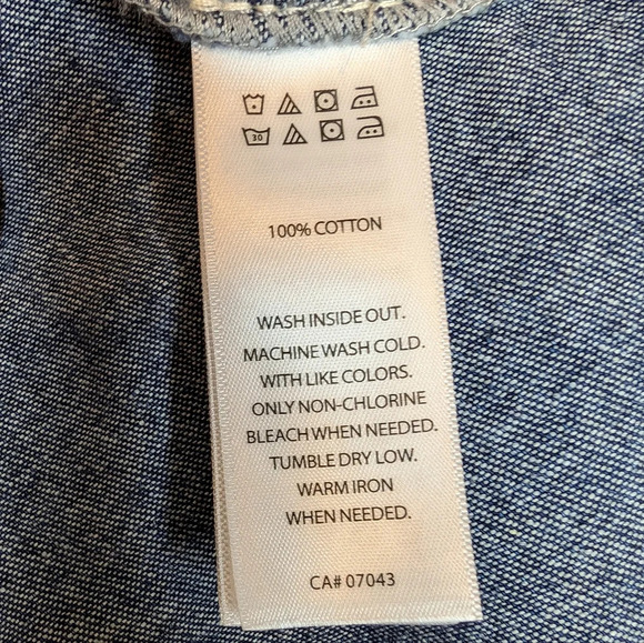 NWT Joie Sleeveless Mini Midi 100% Cotton Blue Denim Dress Women Small - Picture 5 of 10